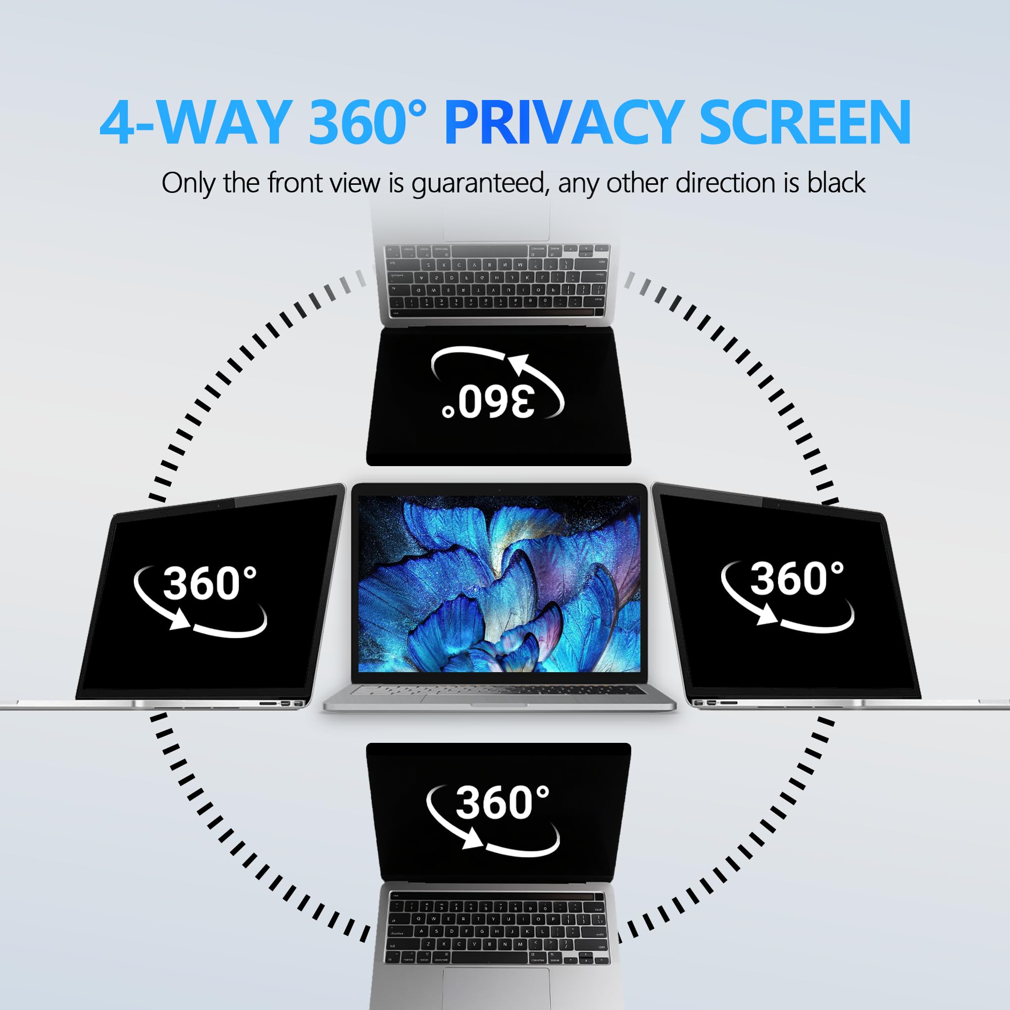14-Inch Laptop Privacy Screen - Anti-Glare, Anti-Blue Light, Slide-On Filter For HP, Dell, Lenovo & More