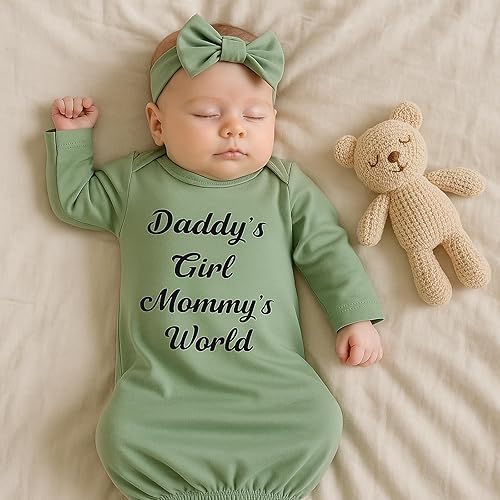 Miniatura 8 de Vestido de bebé recién nacido de 0 a 6 meses, vestido de dormir súper suave para recién nacido, camisón de manga larga para bebé, traje esencial