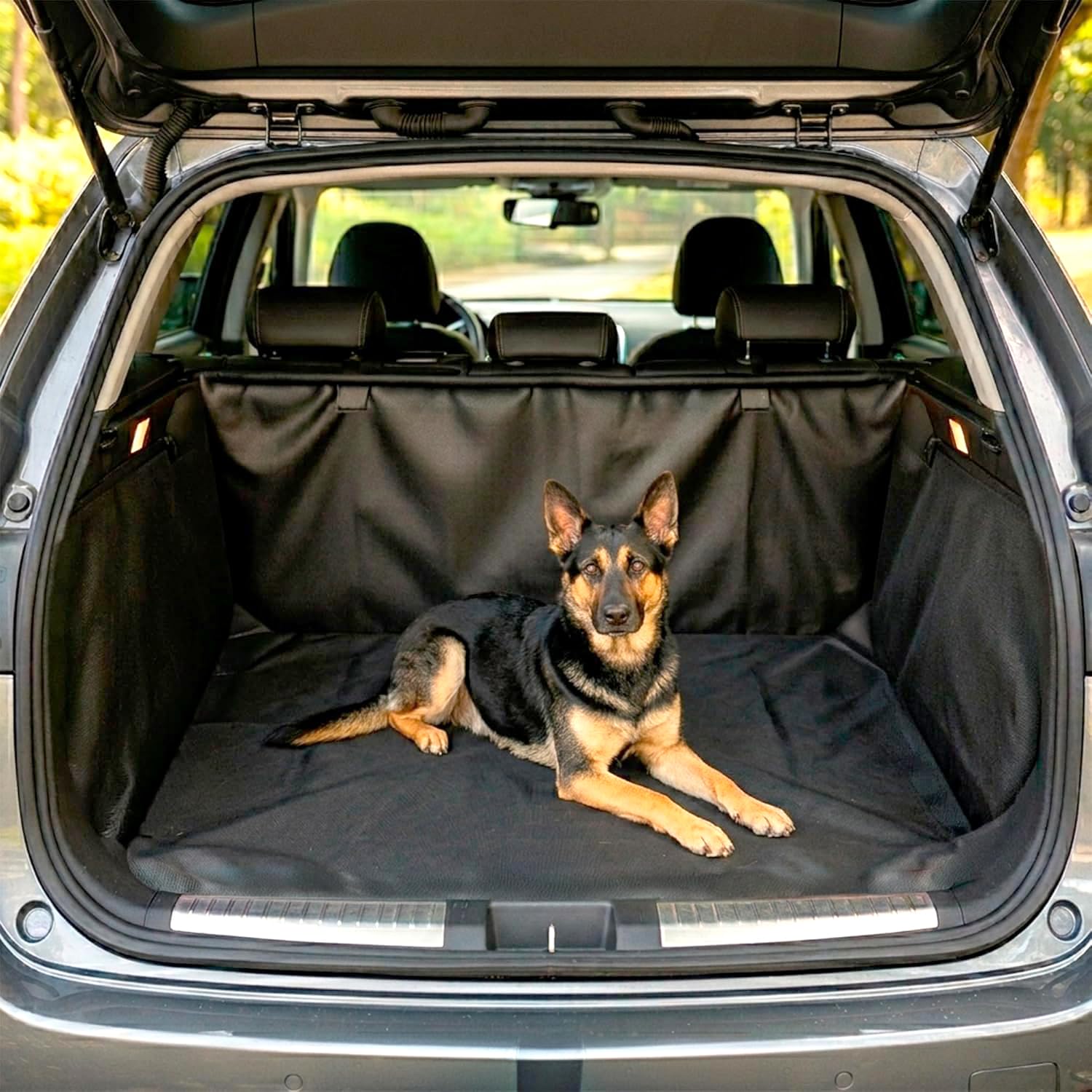 Funda Coche Perro, Protector Coche Perros Asiento Trasero y Maletero Coche Perros Impermeable y Antideslizante, Funda Maletero Coche Perros Universal, Cubre Asientos Coche Perro Resistente