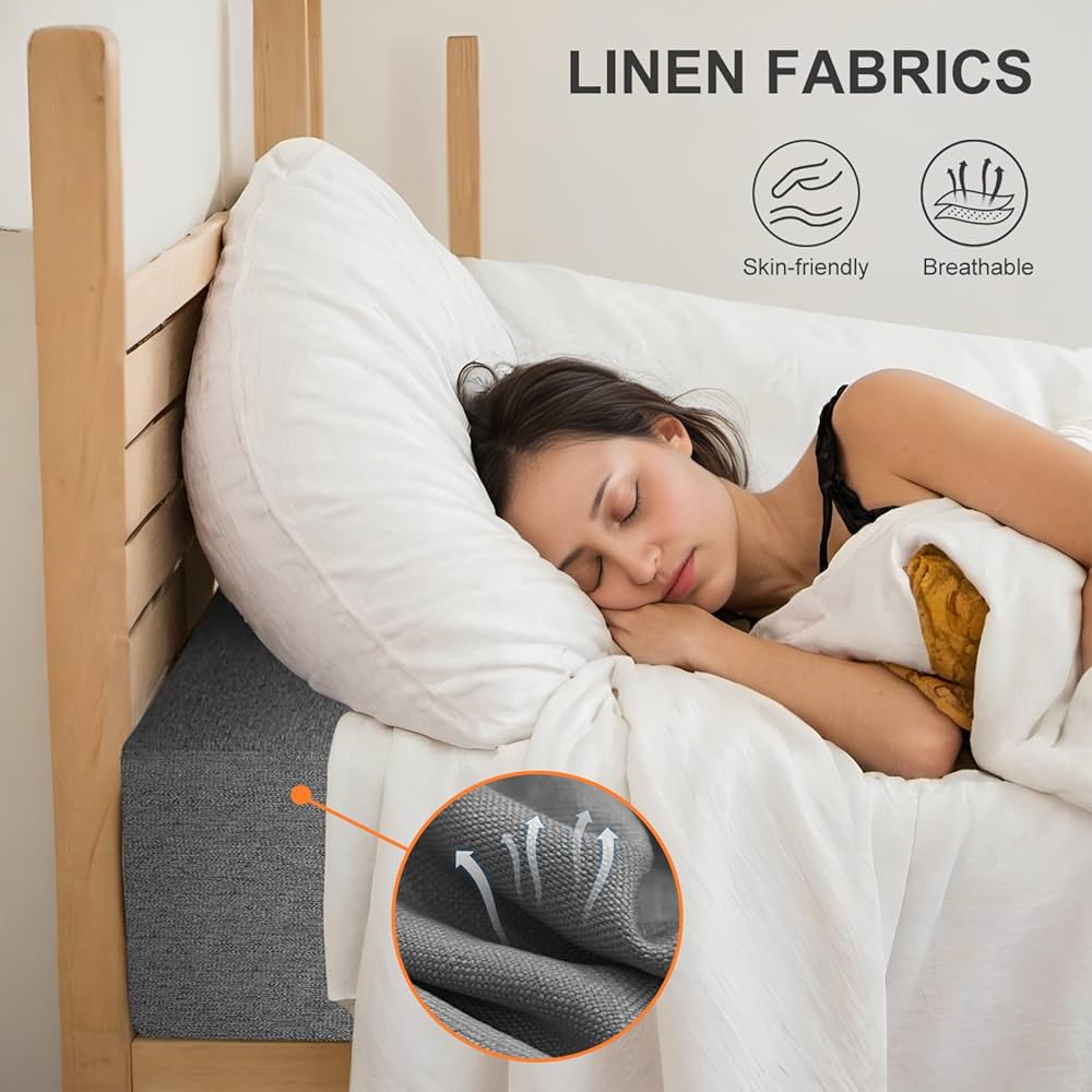 Bed Gap Filler Custom Size Bed Bridge Close Seam Filler Headboard Pillow Stopper Armrest Support Cushion With Removable Cover Sofa King/Queen Bed 220 X 10 X 8cm Beige