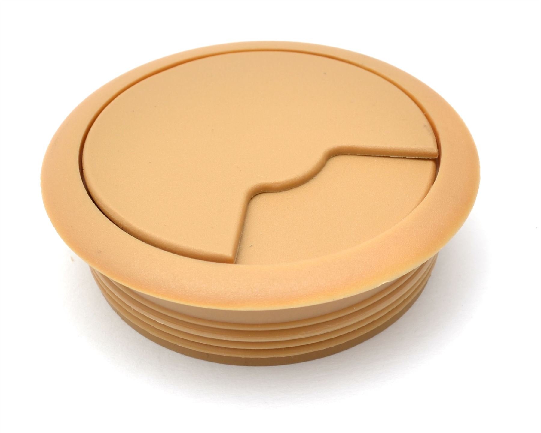 80mm Beige Computer Desk Table Grommet Cable Tidy Port Surface Outlet Wire Hole Cover 185 P