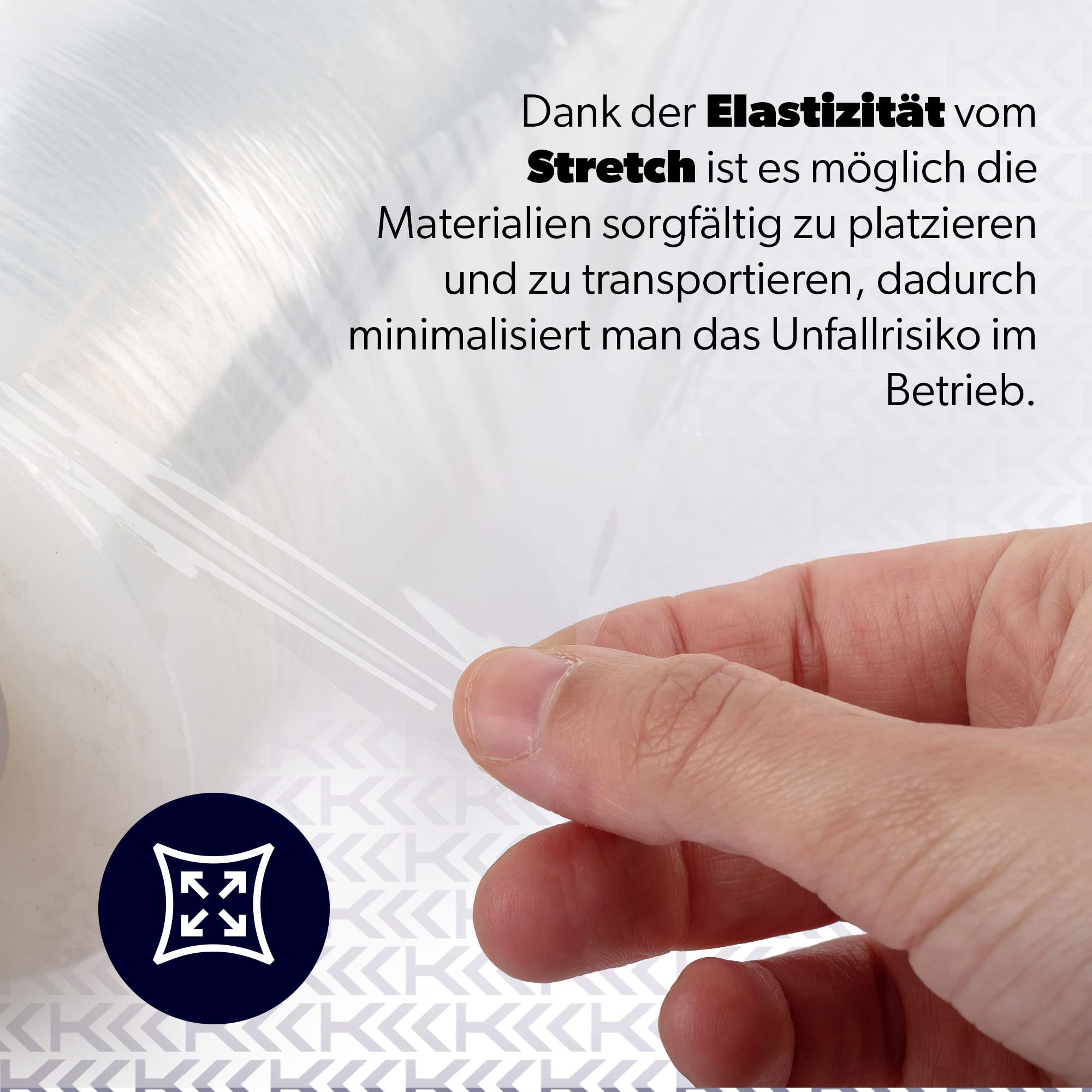 KADAX Pellicola elastica trasparente, 300 x 50 cm, pellicola di plastica per trasloco, 3 kg, per mobili, magazzini, trasporto, pellicola avvolgente, pellicola per imballaggio (set da 6 pezzi)