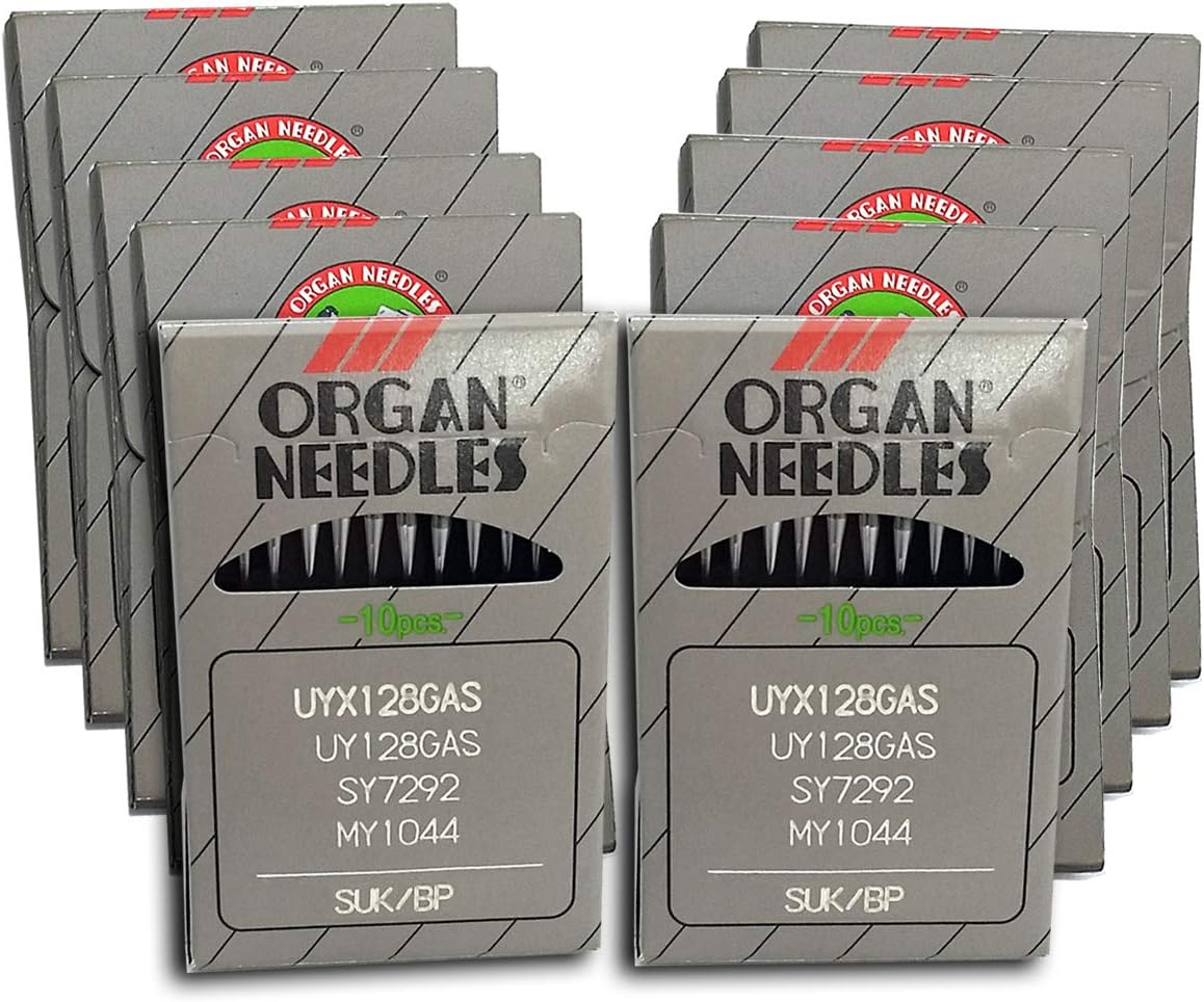 100 Organ UYX128GAS / UY128GAS Ball-Point Industrial CoverStitch Machine Needles (Size 12 (Metric 80))