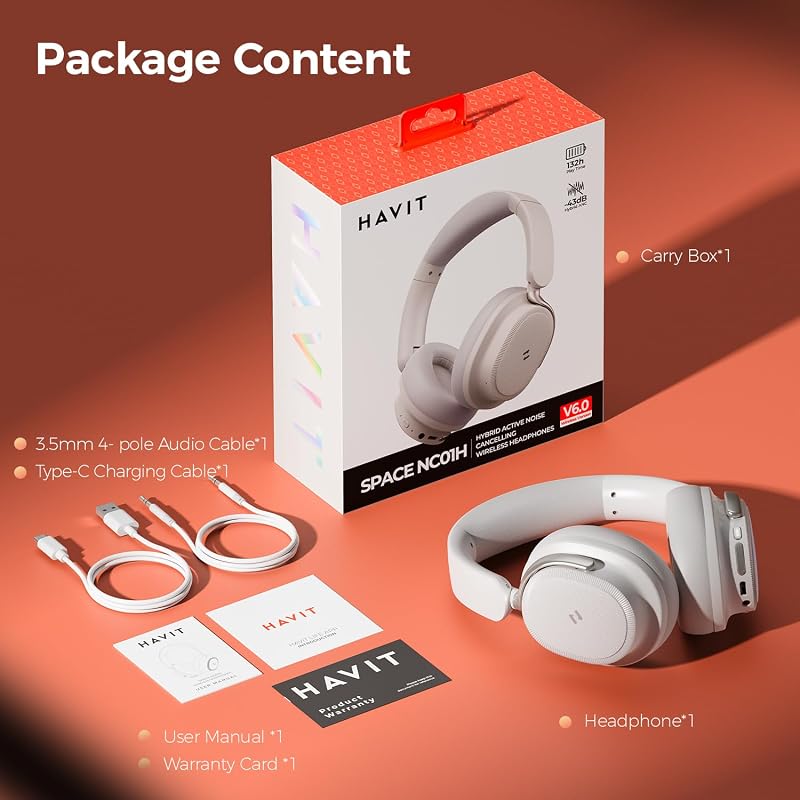 havit Noise Cancelling Headphones Over Ear – product photo 9 of 9