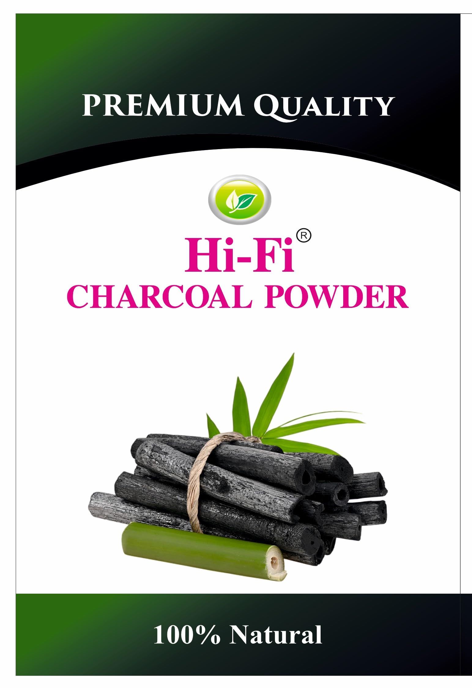 Hi-Fi Premium Activated Charcoal Powder Pack of 2 (50g Each) — Deep Cleansing, Detoxifying Face Mask, Blackhead Remover, Oil Control, Acne Treatment & Skin Brightening Powder for Face, Skin