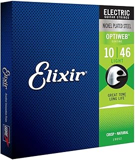 Encordoamento .010 Elixir 19052, Light Optiweb, para Guitarra