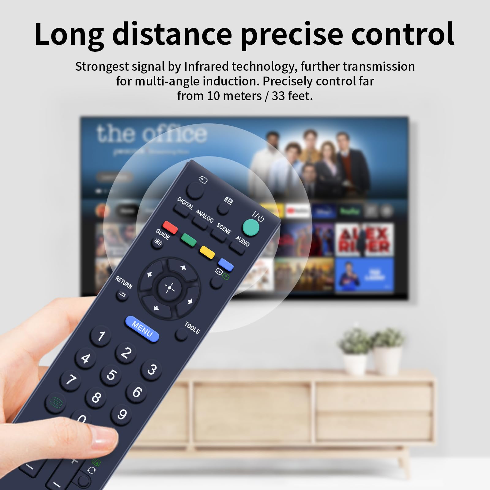 Télécommande De Remplacement RM-ED017 Pour Téléviseurs Sony KDL (séries 19" à 46") - Compatible Avec De Nombreux Modèles Listés