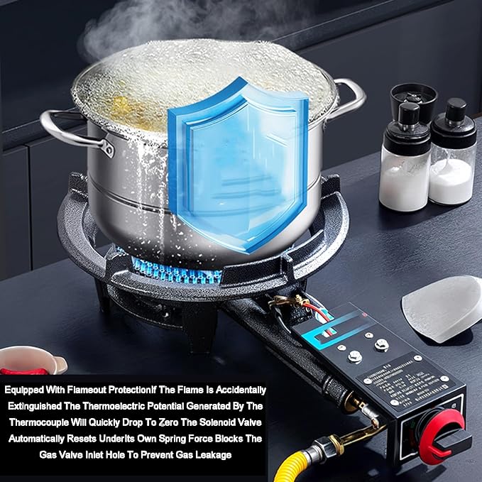 Estufa de Gas de un Puesto 34x60cm Portátil con Encendido Electrónico miniatura 3