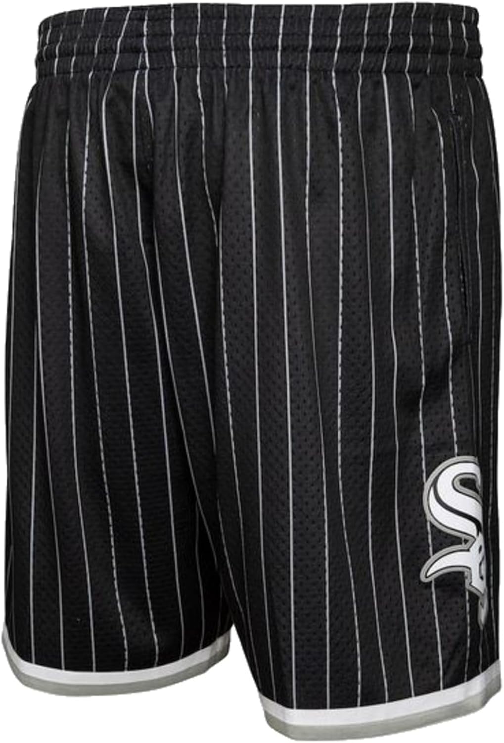 Mitchell & Ness Chicago White Sox Team ID Mesh Pinstripes Shorts Team Logo - Black