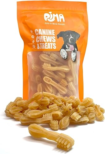 Miniatura 1 de PIMA - Golosinas dentales con queso para perros, masticables dentales de queso de yak para perros, limpieza natural de dientes de perro masticable