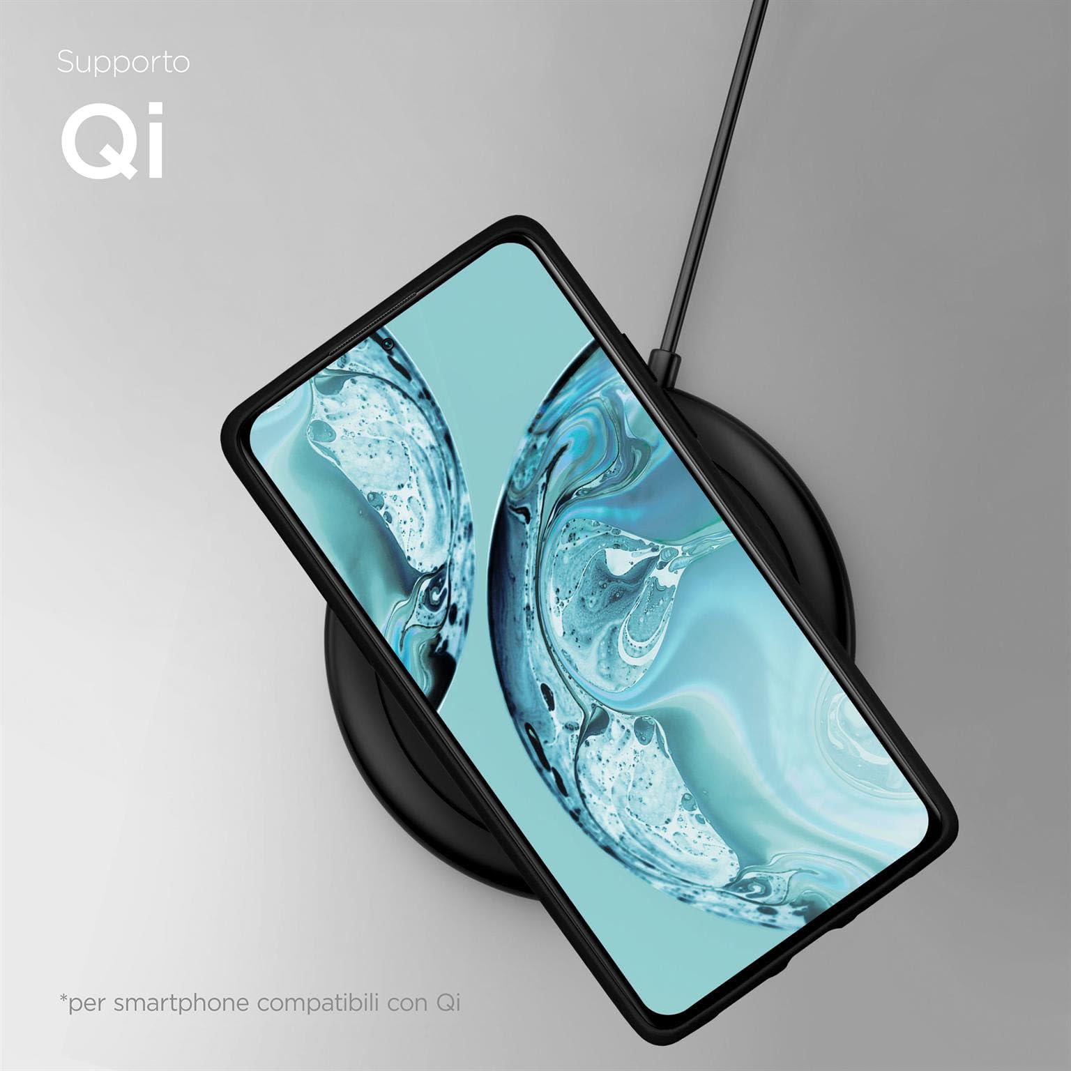 Custodia Morbida ONEFLOW Per Xiaomi Redmi Note 8T - Silicone Opaco Nero Con Protezione 360° - 2