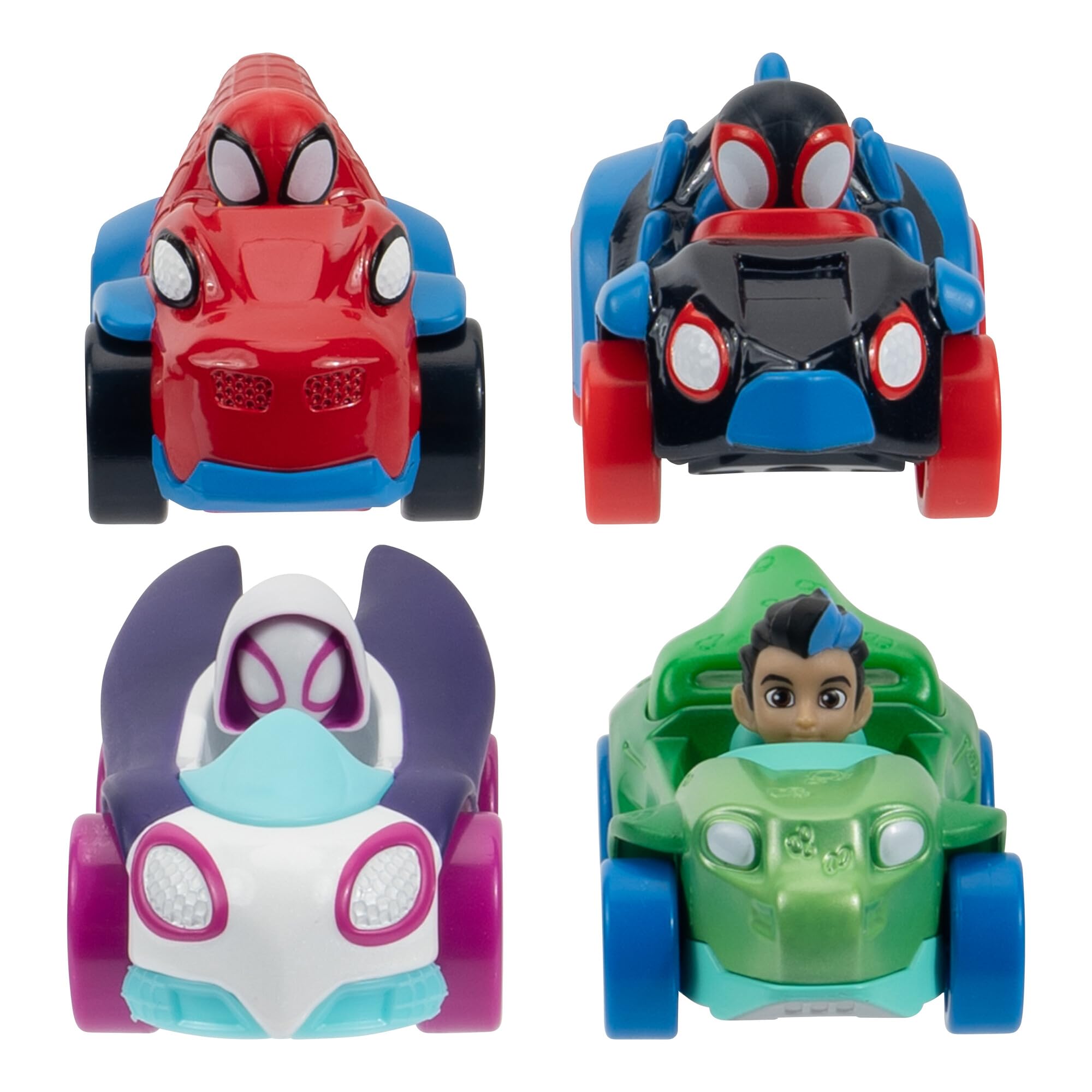 Pack de 4 véhicules Miniatures Dino-Webs Spidey et ses amis - Marvel