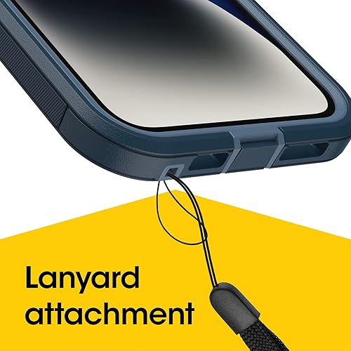 Miniatura 7 de OtterBox Funda para iPhone 14 Plus Defender Series XT - Océano abierto (azul), sin pantalla, resistente, se ajusta a MagSafe, accesorio de cordón