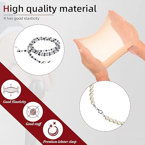 Miniatura 3 de Tatuo 6 piezas de accesorios de abuela disfraz de anciana para niños peluca de abuelita bastón para caminar para mujeres y niñas fiesta de cosplay