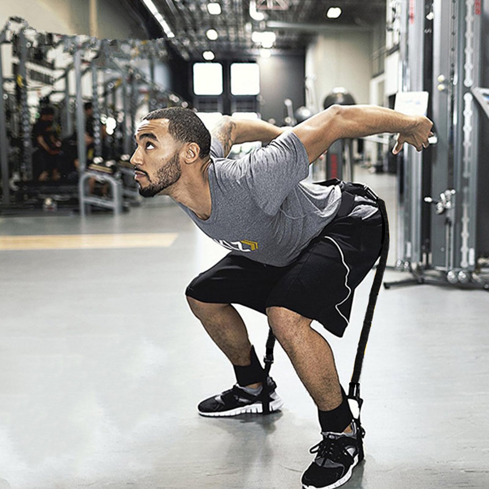 SHERCHPRY Fasce di Resistenza per Allenamento Basket e Pallavolo in Neoprene per Potenziamento Forza Gambe, Salto Verticale e Agilità in Allenamento Fitness