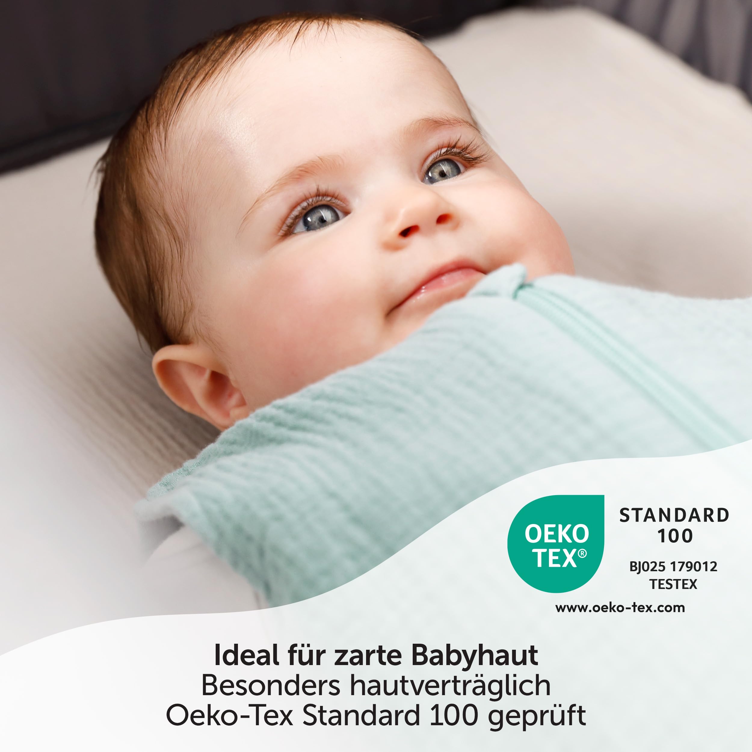 LaLoona Sommerschlafsack Mull, ärmellos - Leichter Baby Schlafsack ohne Ärmel für Sommer und Frühling, 0.5 TOG, 100% Baumwolle, ÖkoTex Standard 100