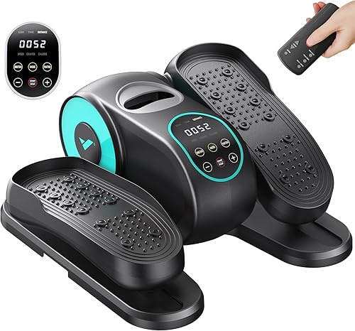 Miniatura 10 de MERACH Máquina Elíptica Bajo el Escritorio, Ejercicio de Piernas Mientras Se Sienta para Personas Mayores con Control Remoto y 12 Velocidades,