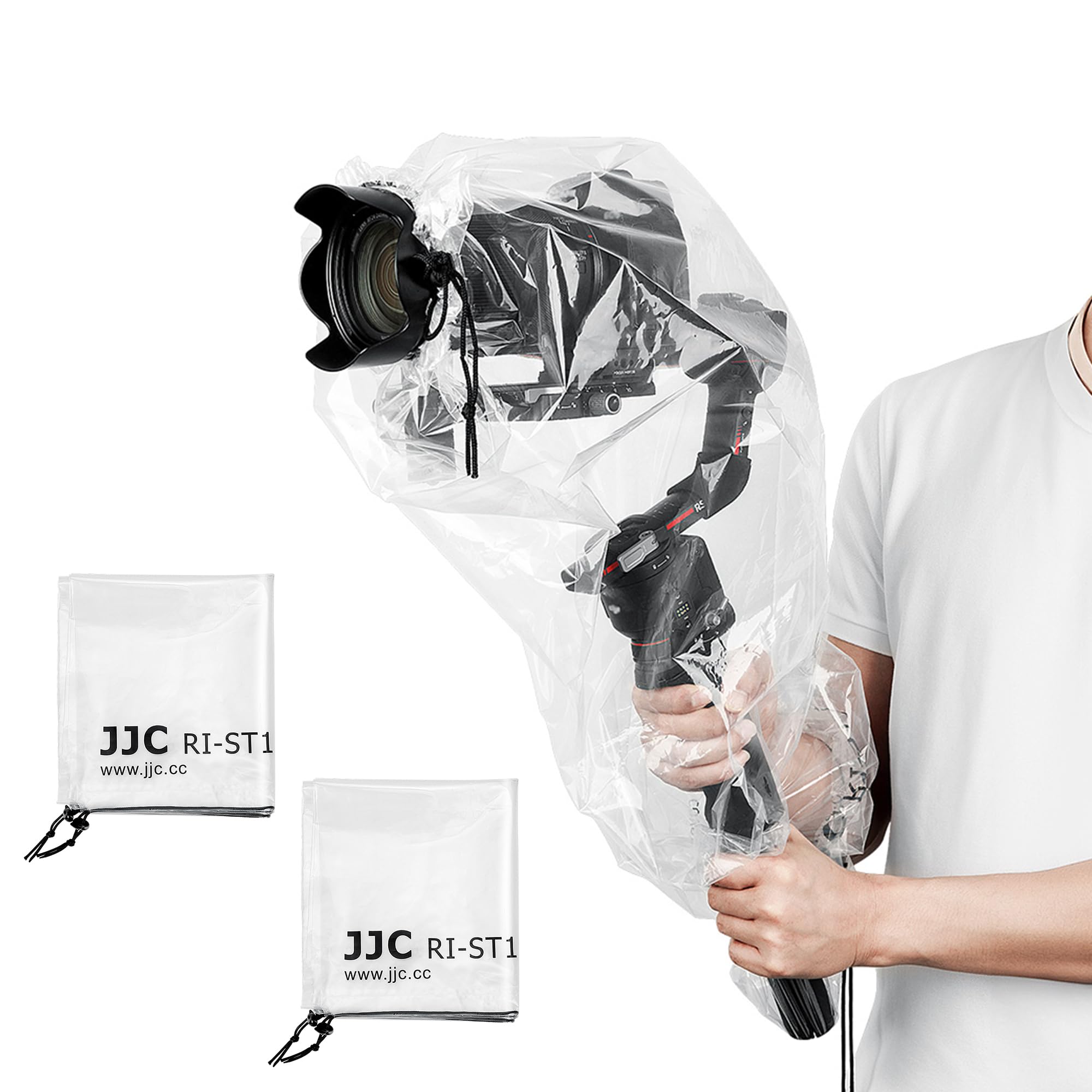 JJC 2 Pack Housse de Pluie Transparente pour Stabilisateur, Protecteur Imperméable pour DJI RS3 Pro Mini RSC 2 Ronin-SC ZHIYUN WEEBILL 3S Crane 4 et Plus Stabilisateur Inférieur à 16,3 x 8,6 x 7,7 ''