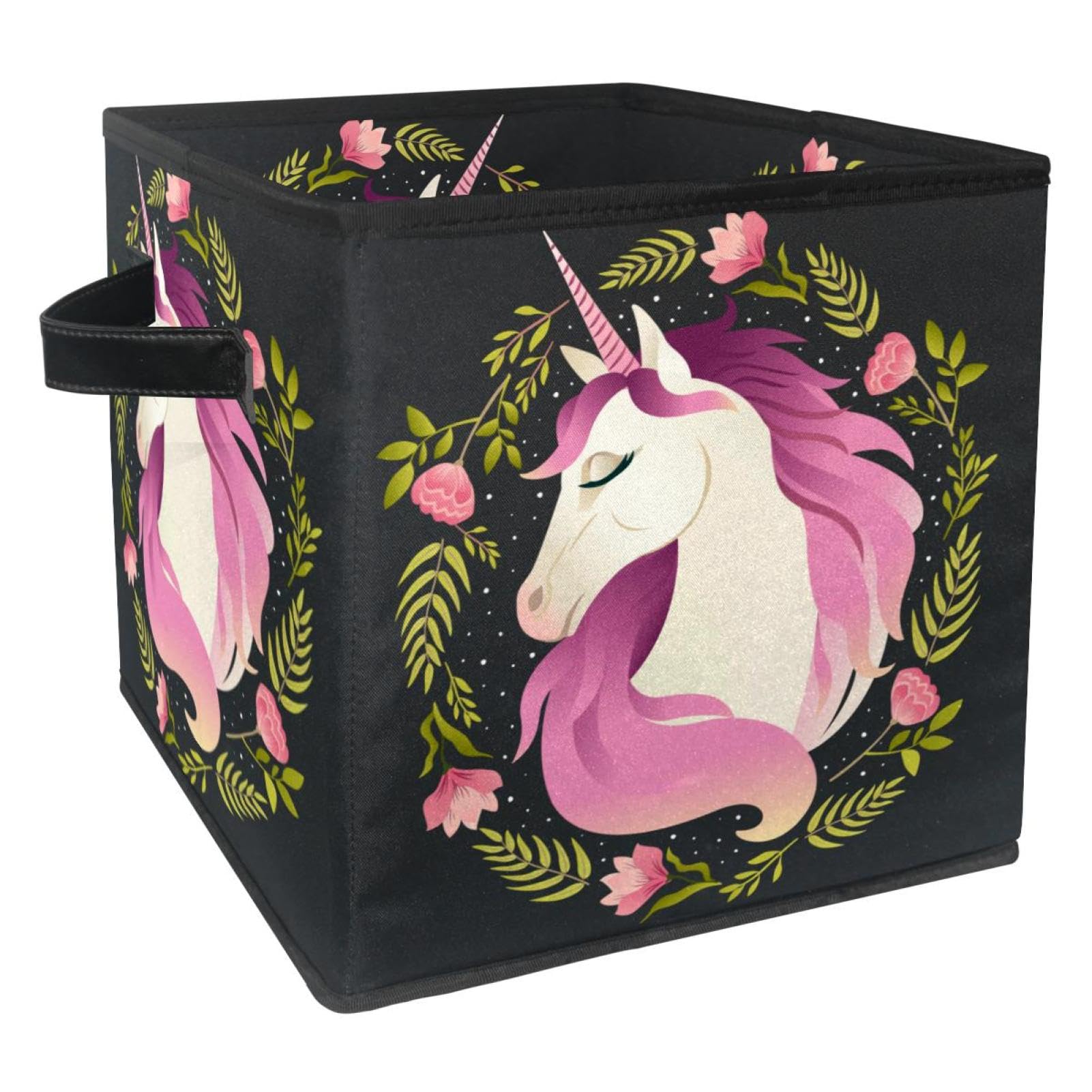 Boîte de rangement pliable tissu cube pour vêtements et jouets