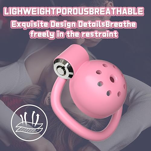 Vista 10 de Jaula de castidad Sissy - Jaula ligera para pene ABS + dispositivo de castidad de resina, juguetes sexuales para adultos con 4 tamaños diferentes
