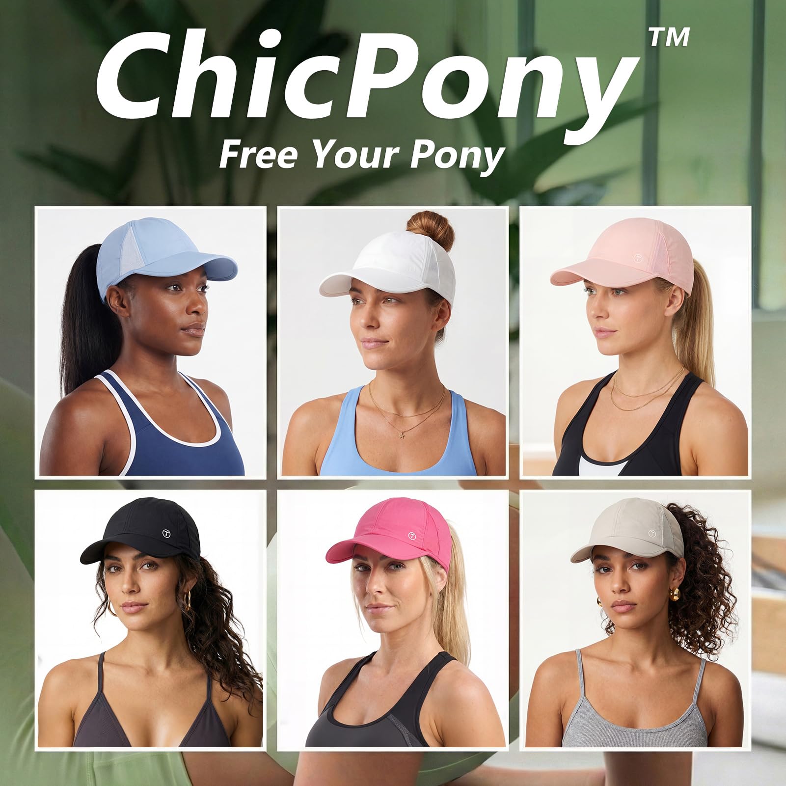 TOP-EX Cooling - Gorra de béisbol para mujer, con cola de caballo alta, UPF 50, gorra de béisbol para correr, golf, impermeable, transpirable, S/M/L/XL