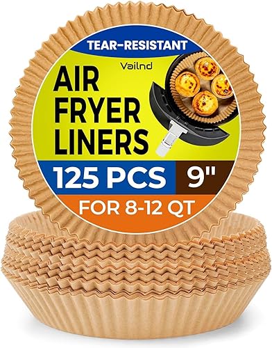 Miniatura 14 de 125 piezas de forros desechables para freidora de aire para cesta doble, papel de pergamino rectangular de 8x5.5 pulgadas para Ninja DZ201 DZ401,