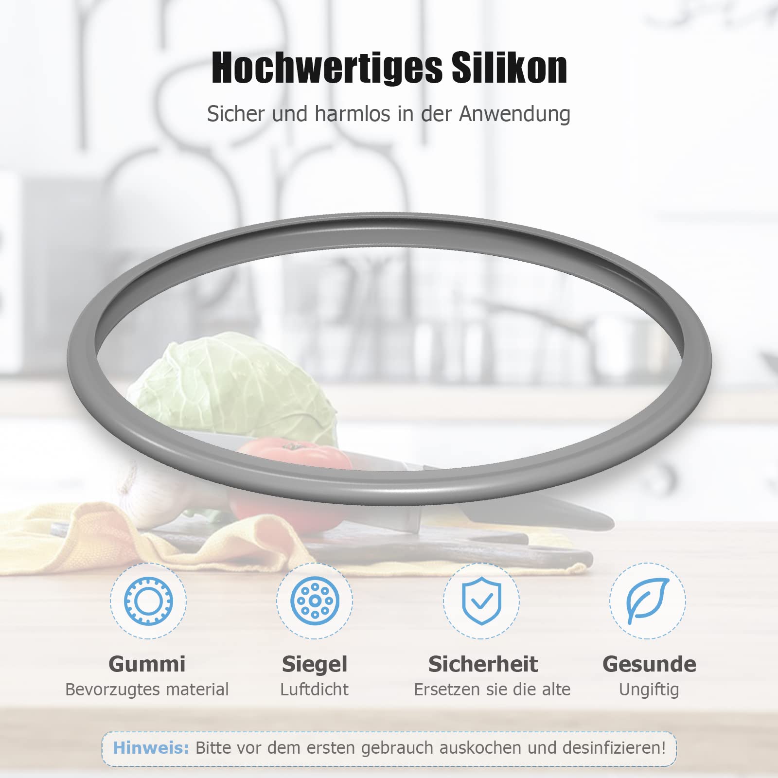 Joint D'Étanchéité Silicone Pour Autocuiseur Silit 22cm - Rechange 3L à 8.5L - Ancable