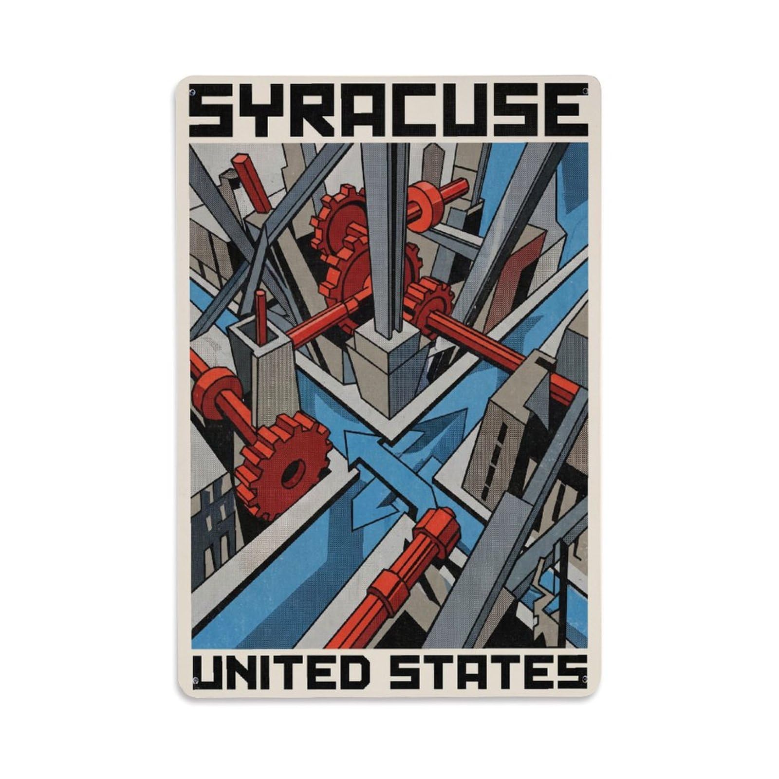 Xanthor Style Retro United States Syracuse Travel Metal Tin Sign