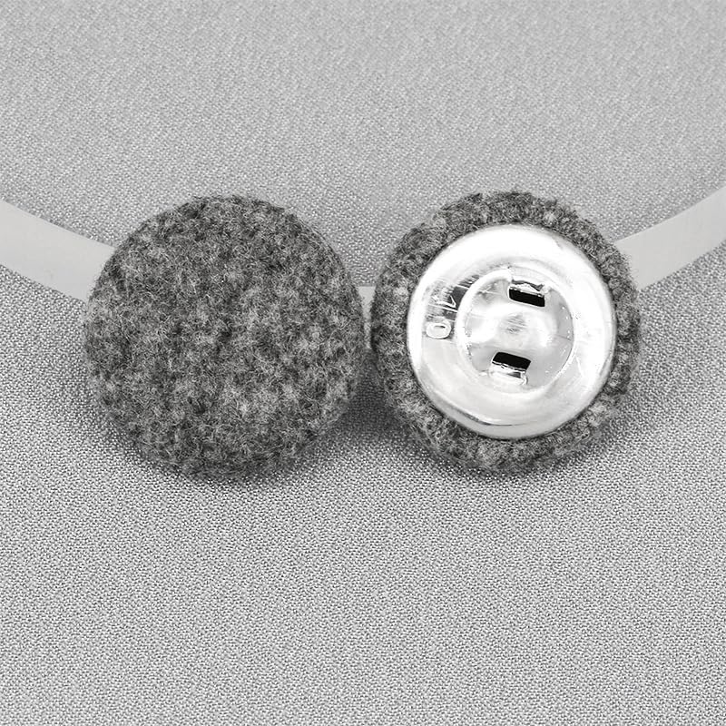 Botones de Terciopelo Rosa Claro de 15-38 mm, 60 Unidades, Recubiertos de Tela, para Trajes, Botones clásicos de Metal, Ideales para Chaquetas, Abrigos y Vaqueros.