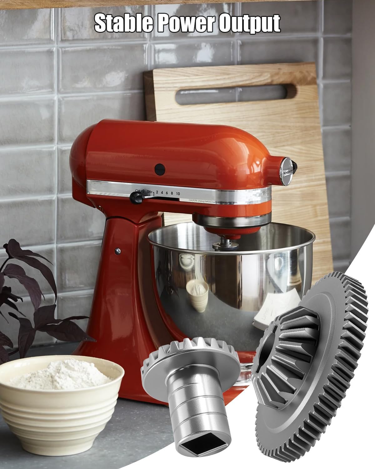 W11192794 Mixer Attachment Gear Hub Kit Fit for KitchenAid 3KSM150PSTBW0 3KSM150PSTCB0 4K45SS, Mixer Gear Hub Replace 4161403 9703905 W11175138