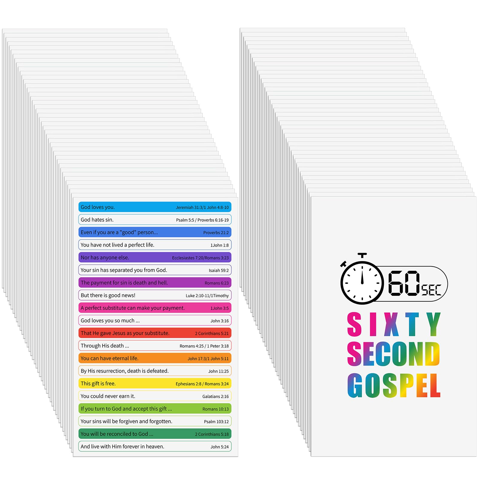 Aazon.co: Fankya 240 Tarjetas De Plan De Salvación De Tractos Del Evangelio De Bolsillo