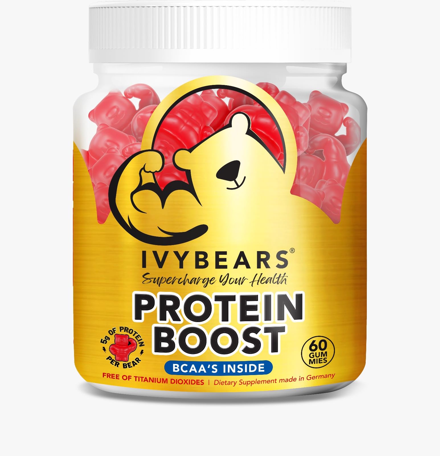Protein Boost Gummy Vitamins - Muscle Building & Recovery Support - 70 Count, 35 Day Supply