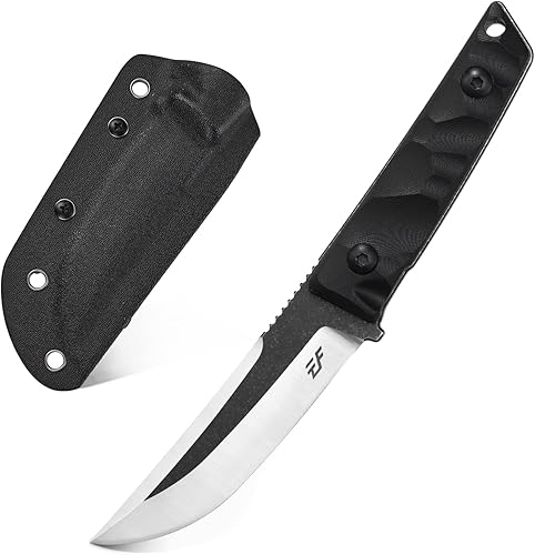 Eafengrow EF101 - Cuchillos de hoja fija, cuchillo de campamento de acero inoxidable 440C, cuchillo de campo de supervivencia al aire libre con