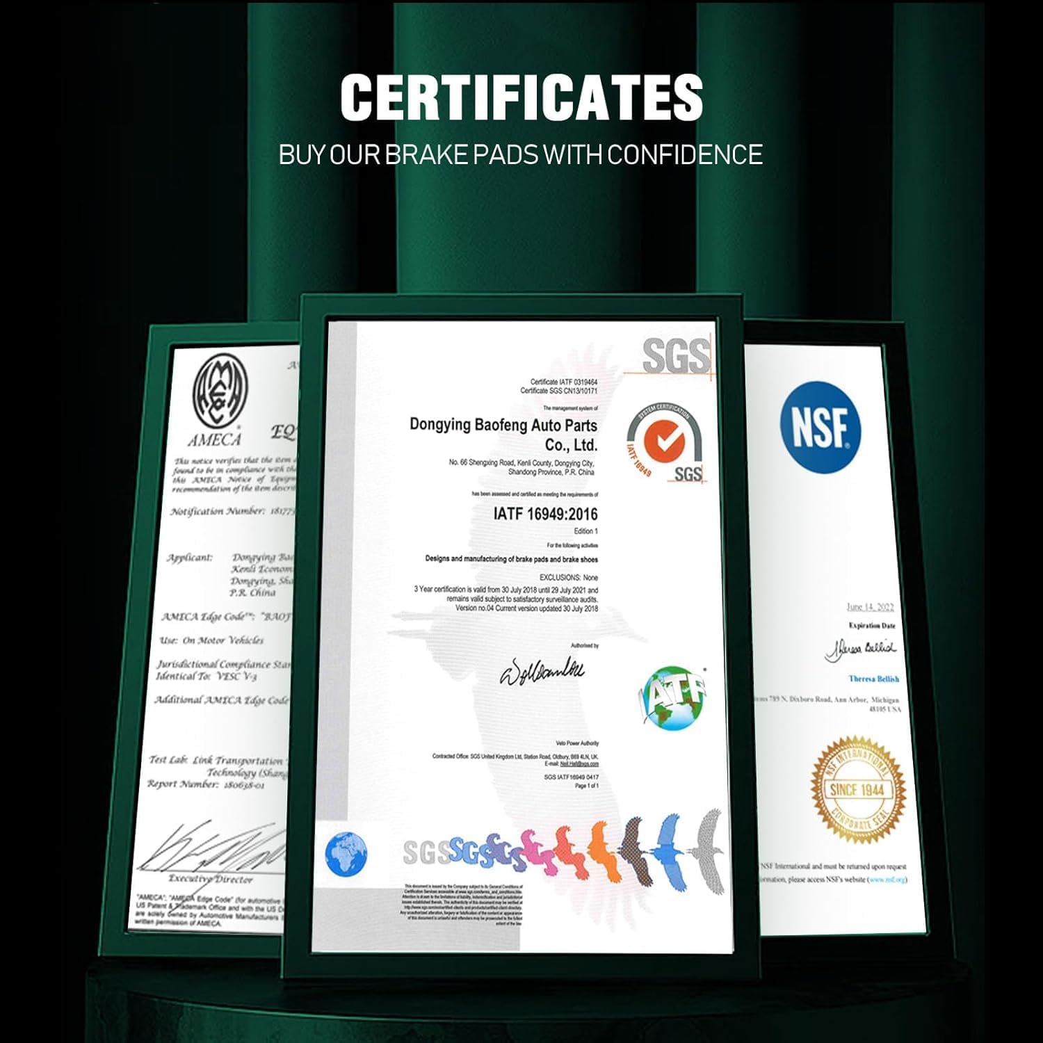 AUTOMUTO 4PCS Rear Ceramic Disc Brake Pads Set D883 For Buick Enclave For Cadillac XTS For Chevrolet For GMC Acadia Envoy For Isuzu Ascender For Oldsmobile Bravada For Saab 9-7x For Saturn Outlook