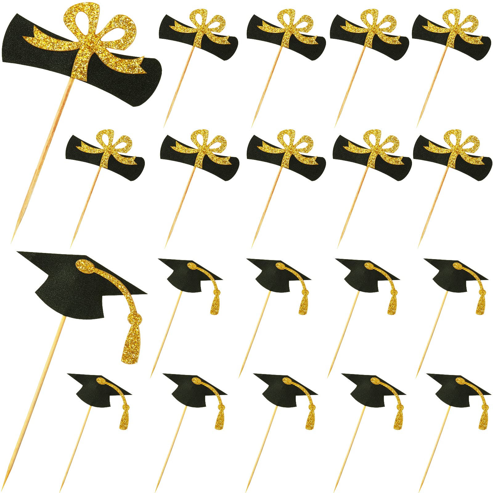 Buy 20 Pieces Centerpiece Sticks Black Table Toppers Diploma Graduation