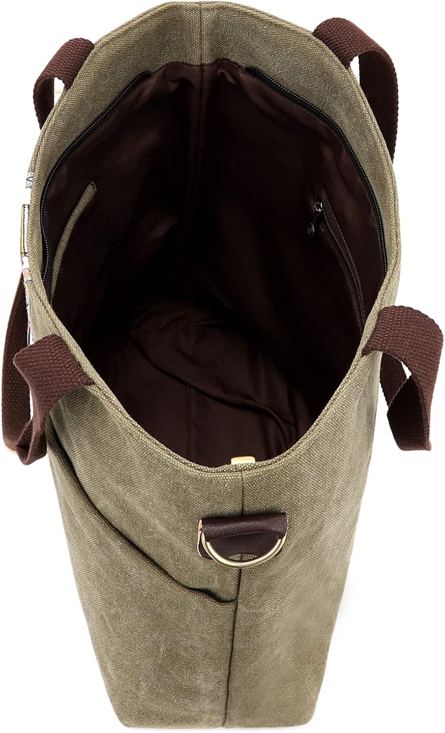 SILKAREA Women's Canvas Large Tote Bag Embroidered Shoulder Bag Multi Pocket Crossbody Bag Top Handle Bag Handbag Hobo Purse - Image 6