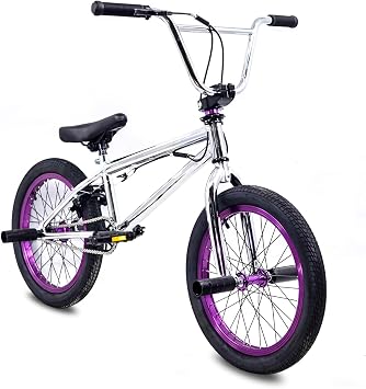 BMX Bicycle Biketrial, Street BMX Bikes-360  Rotating Handlebar, Adults and Children Beginner Level to Advanced Riders, Professional Grade Stunt Action BMX Bicycles High Carbon Steel Body-18