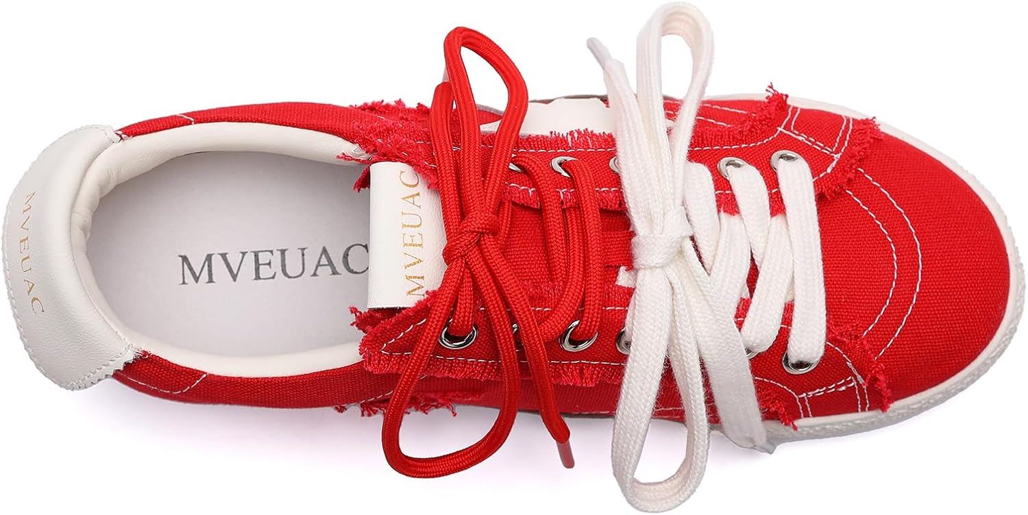 Women’s Fashion Star Sneakers, Lace-Up Low Top Cowhide Suede Casual Shoes, Breathab... - Image 4