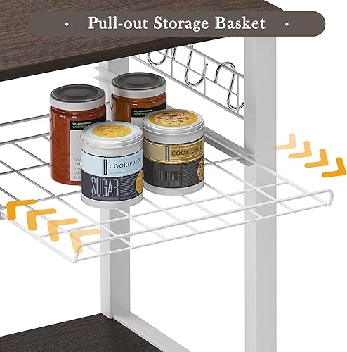 Miniatura 29 de SogesHome Estante de 4 niveles para microondas, estante organizador de almacenamiento de cocina, aperitivo de café para el hogar, cocina, sala de