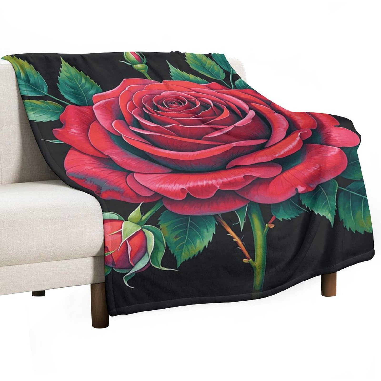 Couverture en flanelle légère et ultra douce au motif gothique