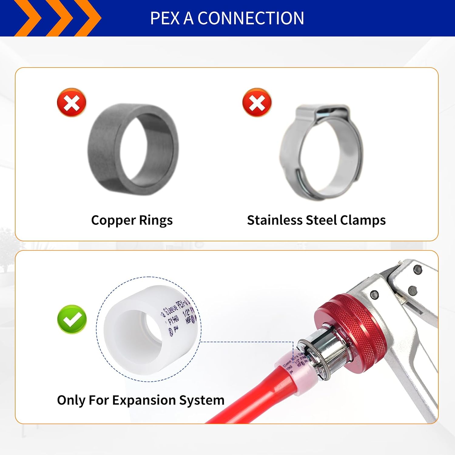 (Znkiok 10Pack)1/2 Inch Pex A Expansion Fittings,1/2" Pex-A-1/2"NPT Female Adapter,Long Service Life,Lead-Free Brass,NSF,UPC,ASTM F1960.