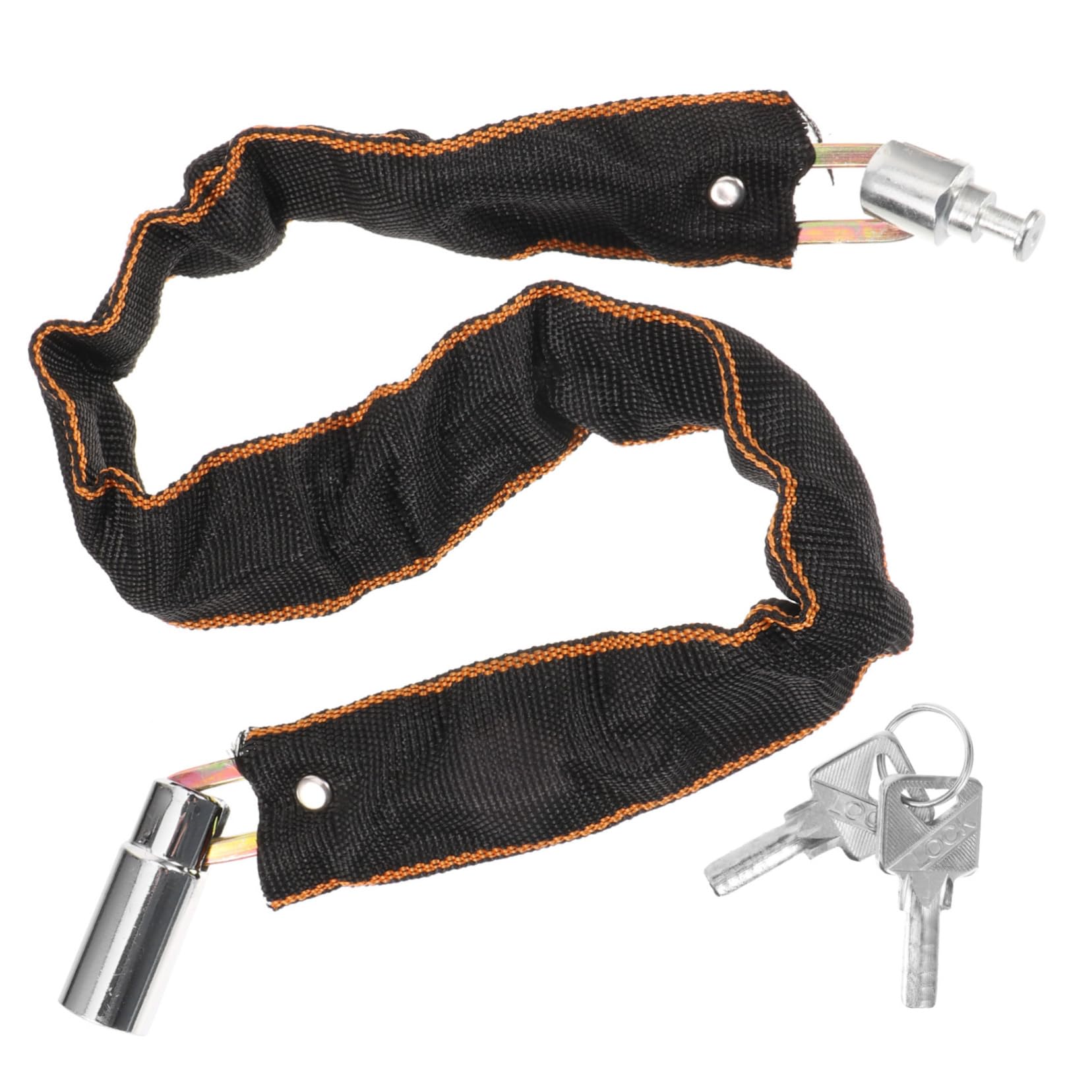 ibasenice 4pcs Outdoor Bike Lock Chain with Keys Heavy Duty Theft Protection for Bicycles Motorcycles and Scooters and Scratch Design Long