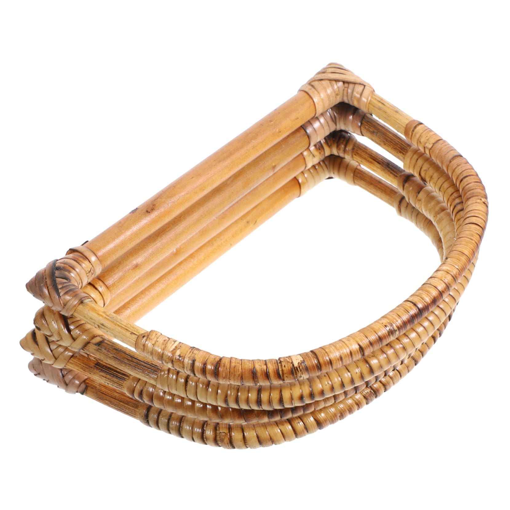 Poignées de sac en bois naturel Gadpiparty lot de 4 pour création rotin