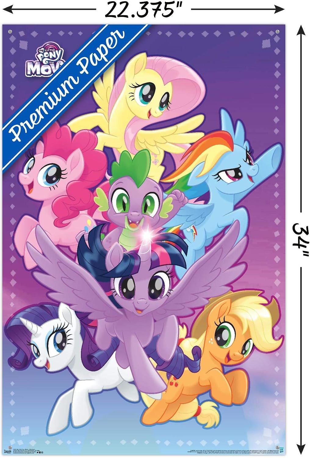 Hasbro My Little Pony Movie - Adventure Wall Poster with Push Pins