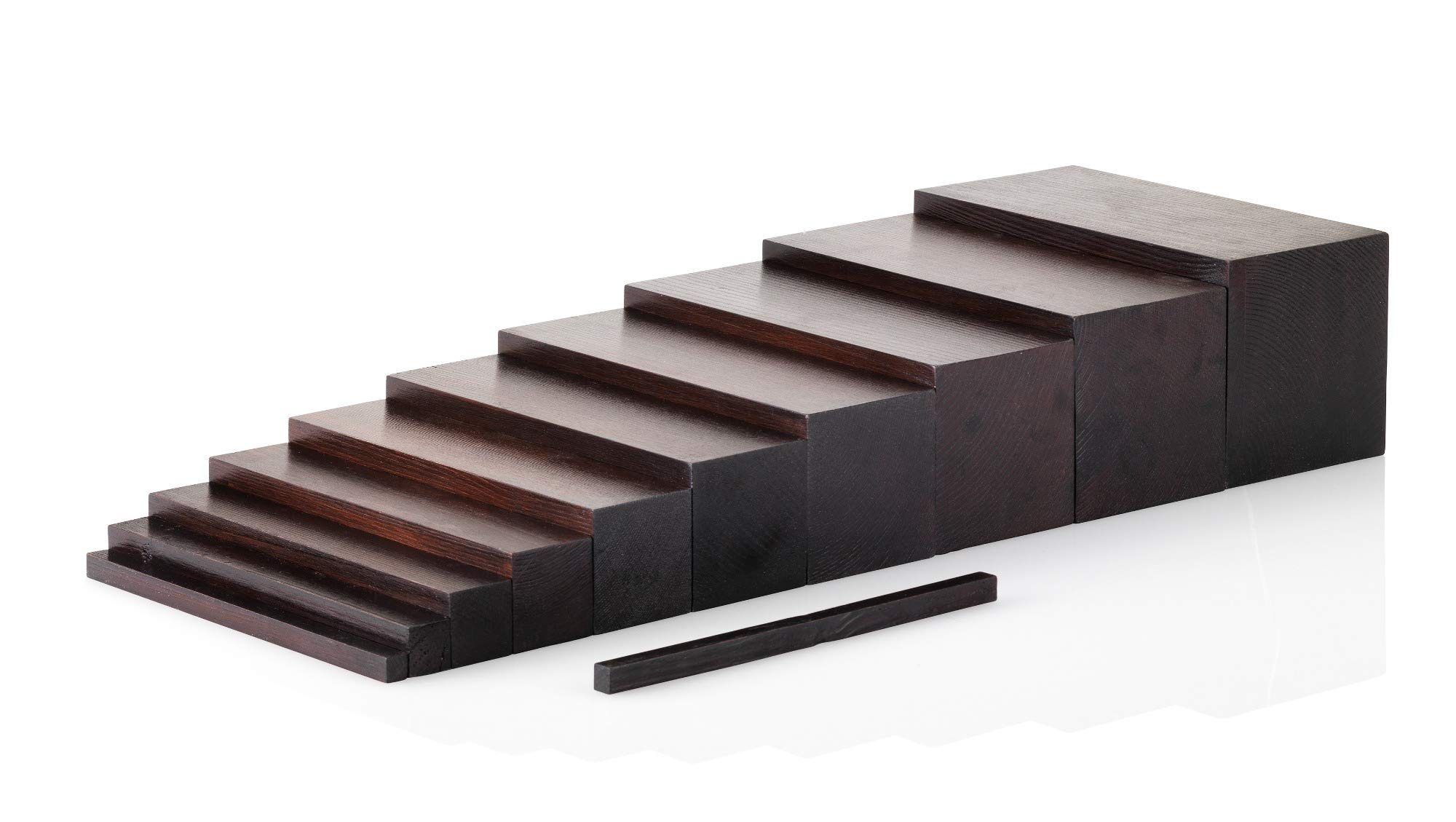 Montessori Rosa Turm und Braune Treppe Set aus Holz