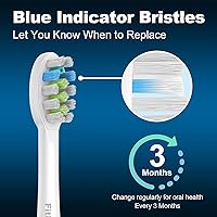 Vista 3 de Paquete de 6 cabezales de repuesto para cepillo de dientes compatibles con WaterPik Sonic Fusion 2.0, cabezal de cepillo de hilo dental FitMount