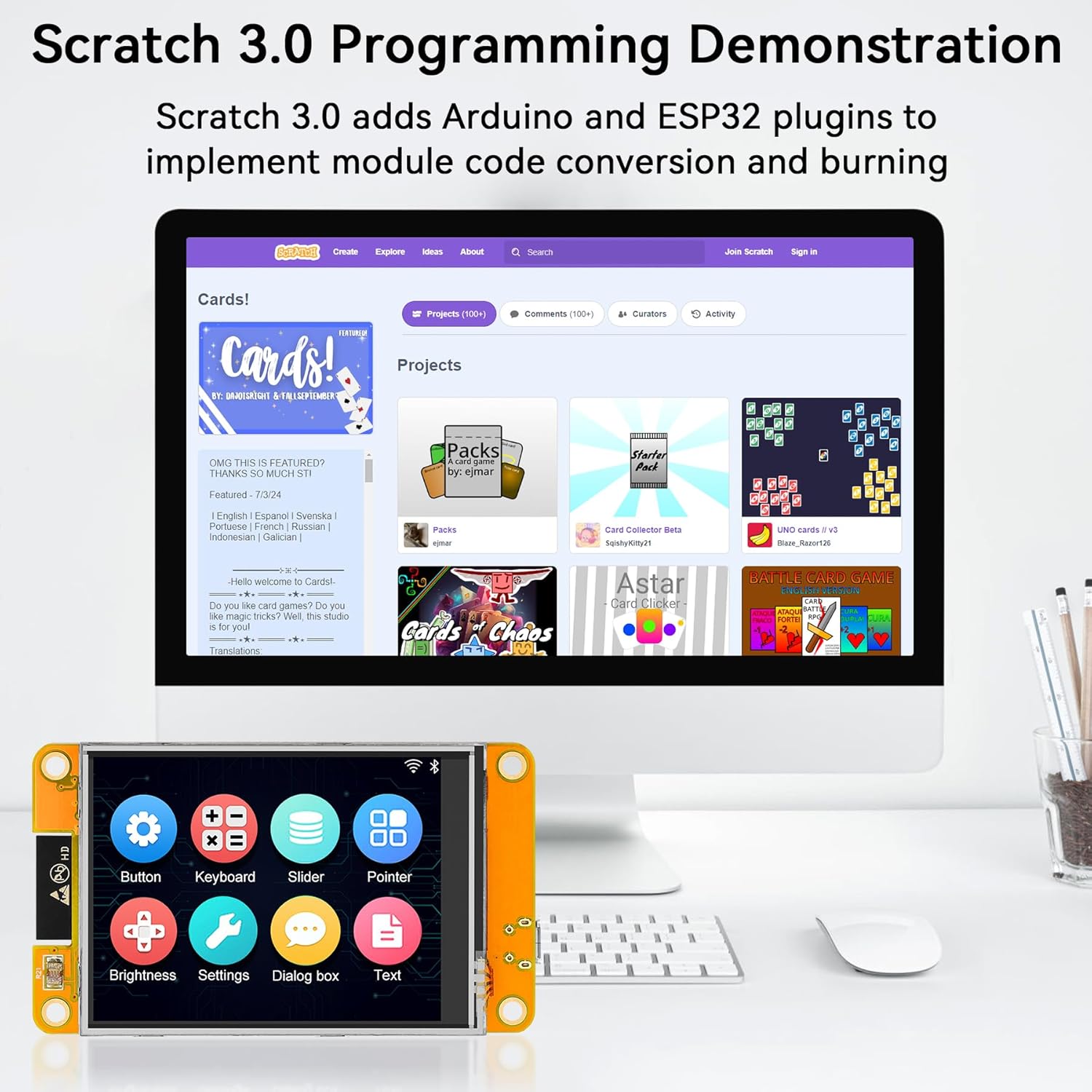 2.8" inch ESP32 Display ESP32-2432S028R ILI9341 Resistive Touch Screen, 240x320 TFT LCD Module WiFi Bluetooth Dual Core ESP-WROOM-32 Development Board for Arduino IDE,2PCS