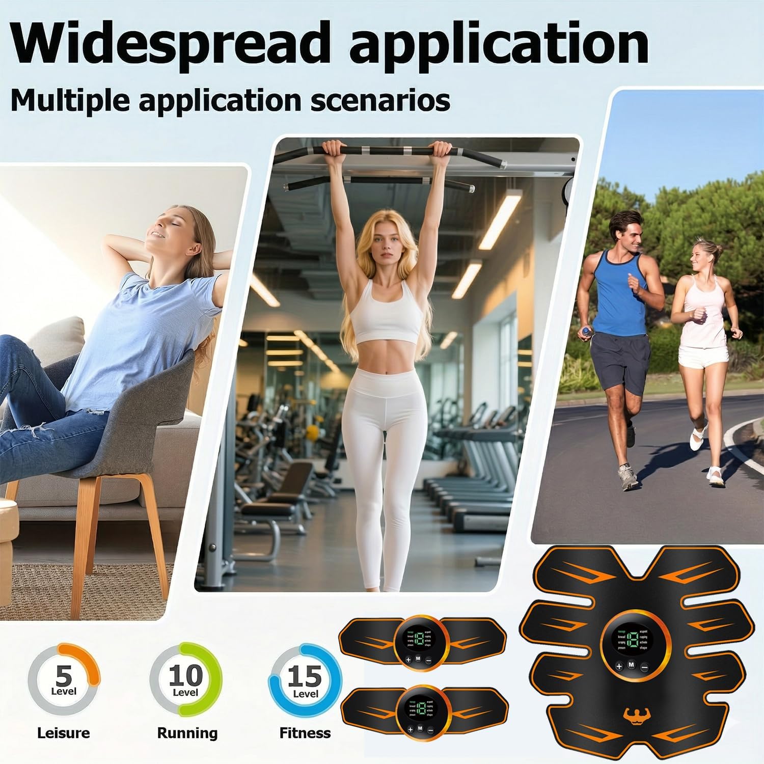 EMS Trainingsgerät, USB Wiederaufladbar Muskelstimulator bauchtrainermit - Bauchmuskeltrainer EMS Elektrische Muskelstimulation, EMS Bauchtrainer - 5