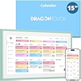Dragon Touch 15.6 inch Digital Calendar & Chore Chart - Interactive Touchscreen Smart Family Planner,Digital Picture Frame for Mom, Women, Christmas & Weddings Mint Green
