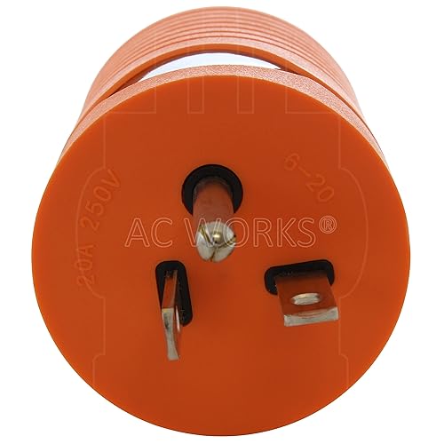 Miniatura 3 de AC WORKS [AD620L620] Adaptador de bloqueo NEMA 6-20P 20Amp 250Volt Macho Plug a NEMA L6-20R 20Amp 250Volt Bloqueo Conector Hembra